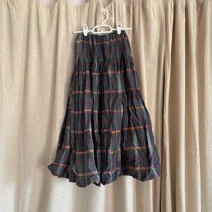 Vintage Norma Kamali Plaid Cotton Skirt